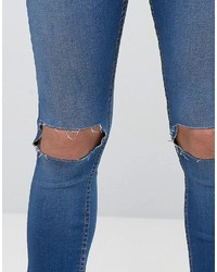 blaue enge Jeans von Reclaimed Vintage