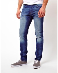 blaue enge Jeans von Wrangler