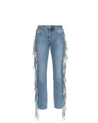 blaue Jeans mit Fransen von MSGM