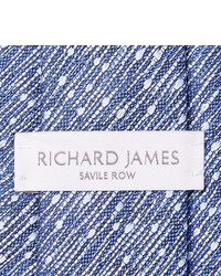 blaue geflochtene Seidekrawatte von Richard James