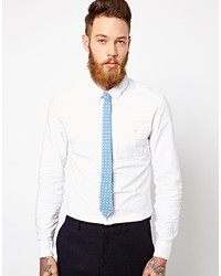 blaue gepunktete Krawatte von Asos