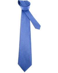 blaue gepunktete Krawatte von Brioni