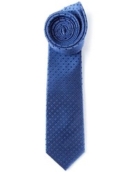 blaue gepunktete Krawatte von Lanvin