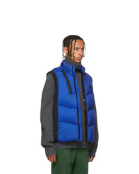 blaue gesteppte ärmellose Jacke von Moncler