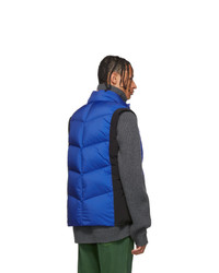 blaue gesteppte ärmellose Jacke von Moncler