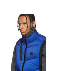 blaue gesteppte ärmellose Jacke von Moncler