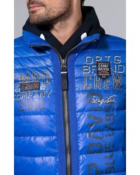 blaue gesteppte ärmellose Jacke von Camp David