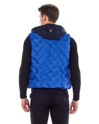 blaue gesteppte ärmellose Jacke von Cipo & Baxx