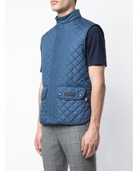 blaue gesteppte ärmellose Jacke von Belstaff