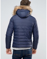 blaue gesteppte Jacke von Schott