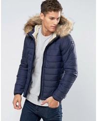 blaue gesteppte Jacke von Schott