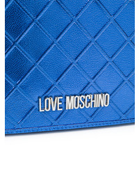 blaue gesteppte Leder Umhängetasche von Love Moschino