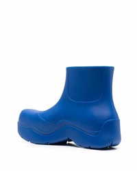 blaue Gummi Chelsea Boots von Bottega Veneta