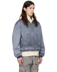 blaue Harrington-Jacke von Les Tien