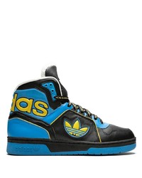 blaue hohe Sneakers aus Leder von adidas