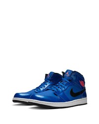 blaue hohe Sneakers aus Leder von Jordan