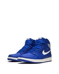 blaue hohe Sneakers aus Leder von Jordan