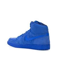 blaue hohe Sneakers aus Leder von Nike