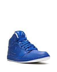 blaue hohe Sneakers aus Leder von Jordan