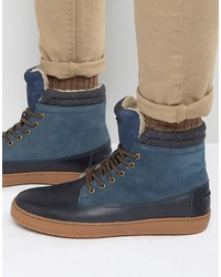 blaue hohe Sneakers aus Leder von Aldo