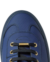 blaue hohe Sneakers aus Leder von Jimmy Choo