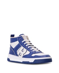 blaue hohe Sneakers aus Leder von BOSS