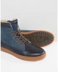 blaue hohe Sneakers aus Leder von Aldo