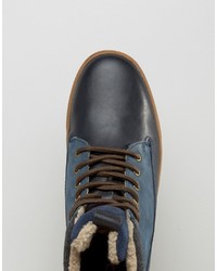 blaue hohe Sneakers aus Leder von Aldo