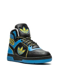 blaue hohe Sneakers aus Leder von adidas