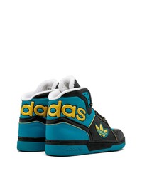 blaue hohe Sneakers aus Leder von adidas