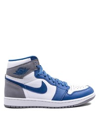 blaue hohe Sneakers aus Leder von Jordan