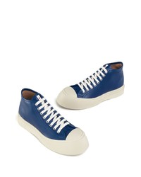 blaue hohe Sneakers aus Leder von Marni