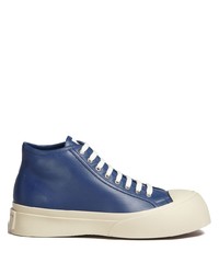 blaue hohe Sneakers aus Leder von Marni