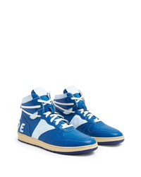 blaue hohe Sneakers aus Leder von Rhude