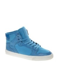 blaue hohe Sneakers aus Leder von Supra