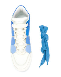blaue hohe Sneakers aus Leder von Ermenegildo Zegna