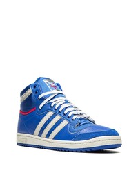 blaue hohe Sneakers aus Leder von adidas