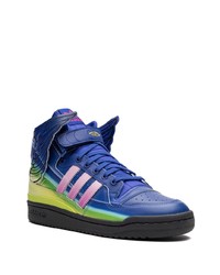 blaue hohe Sneakers aus Leder von adidas