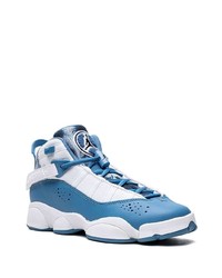 blaue hohe Sneakers aus Segeltuch von Jordan