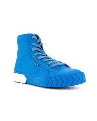 blaue hohe Sneakers aus Segeltuch von Both