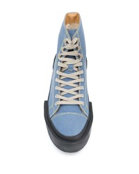 blaue hohe Sneakers aus Segeltuch von Oamc