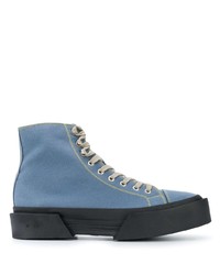 blaue hohe Sneakers aus Segeltuch von Oamc