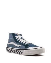 blaue hohe Sneakers aus Segeltuch von Vans