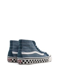 blaue hohe Sneakers aus Segeltuch von Vans