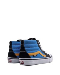 blaue hohe Sneakers aus Segeltuch von Vans