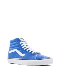 blaue hohe Sneakers aus Segeltuch von Vans