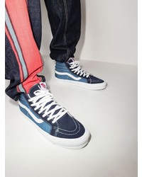 blaue hohe Sneakers aus Segeltuch von Vans