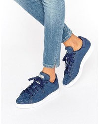 blaue hohe Sneakers aus Wildleder mit Schlangenmuster