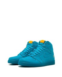 blaue hohe Sneakers aus Wildleder von Jordan