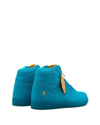 blaue hohe Sneakers aus Wildleder von Jordan